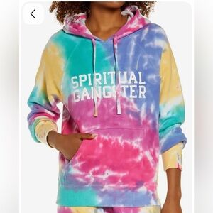 Spiritual Gangster Tie-Dye hoodie sweatshirt size XL